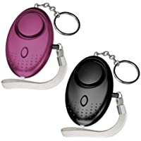 Abree 2PCS Alarma Personal-140dB Llavero Alarma Seguridad Autodefensa con Función de Lluminación-Alto Decibeles…